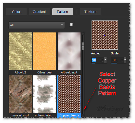 SelectCopperBeadsPattern