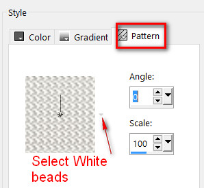 SelectWhiteBeadsPattern